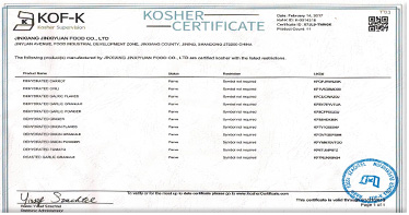 KOF-K certificate